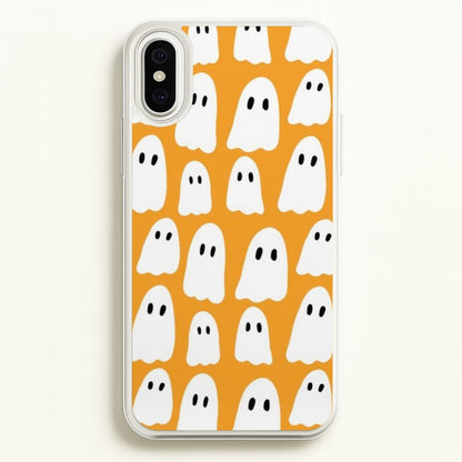 Orange Ghost Halloween Pattern  -  Phone Case for iPhone XS Max