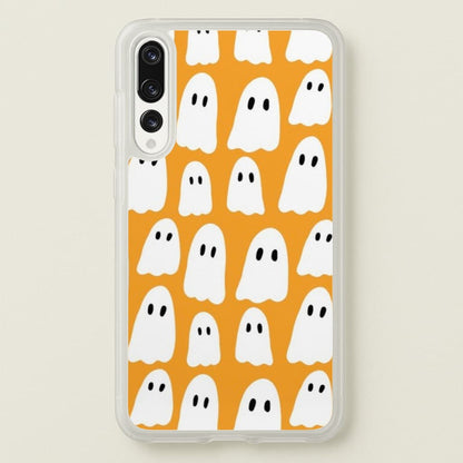 Orange Ghost Halloween Pattern  -  Phone Case for Huawei P20 Pro
