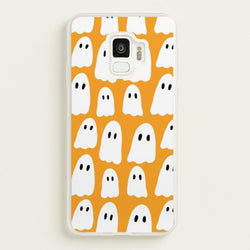 Orange Ghost Halloween Pattern  -  Phone Case for Galaxy S9