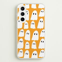 Orange Ghost Halloween Pattern  -  Phone Case for Galaxy A16