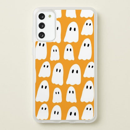 Orange Ghost Halloween Pattern  -  Phone Case for Galaxy S20FE