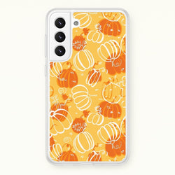 Drawn Pumpkin Pattern  -  Phone Case for Galaxy S21FE