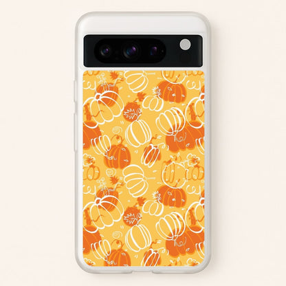 Drawn Pumpkin Pattern  -  Phone Case for Google Pixel 8 Pro