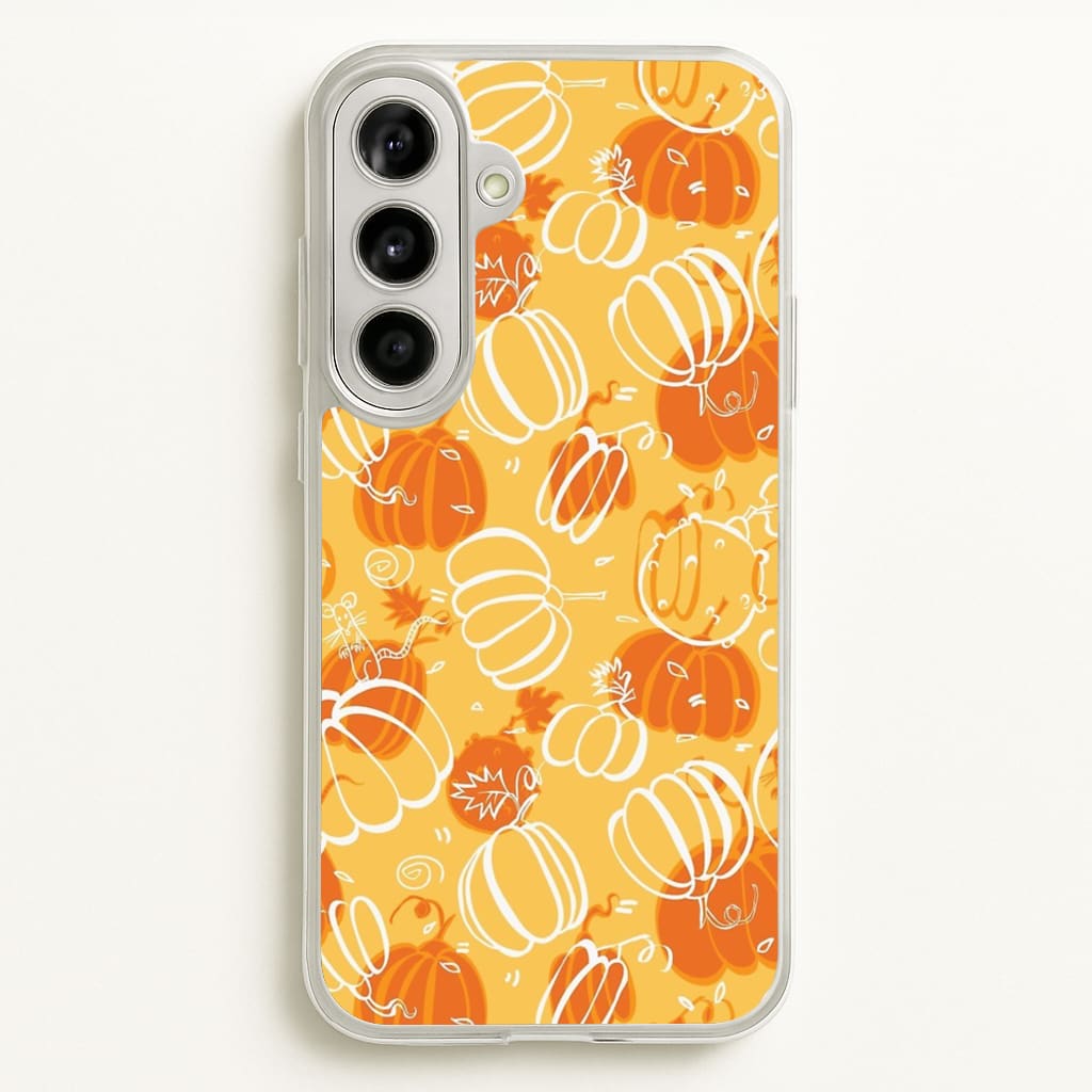 Drawn Pumpkin Pattern  -  Phone Case for Galaxy A56