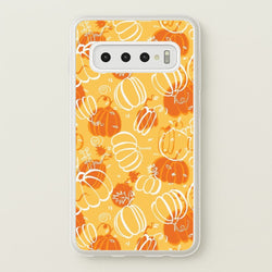 Drawn Pumpkin Pattern  -  Phone Case for Galaxy S10