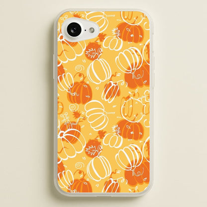 Drawn Pumpkin Pattern  -  Phone Case for iPhone 16e
