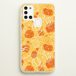 Drawn Pumpkin Pattern  -  Phone Case for Galaxy A21s