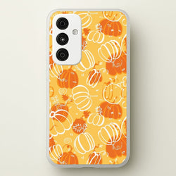 Drawn Pumpkin Pattern  -  Phone Case for Galaxy A55
