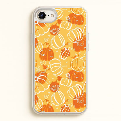 Drawn Pumpkin Pattern  -  Phone Case for iPhone 6 / 7 / 8 / SE