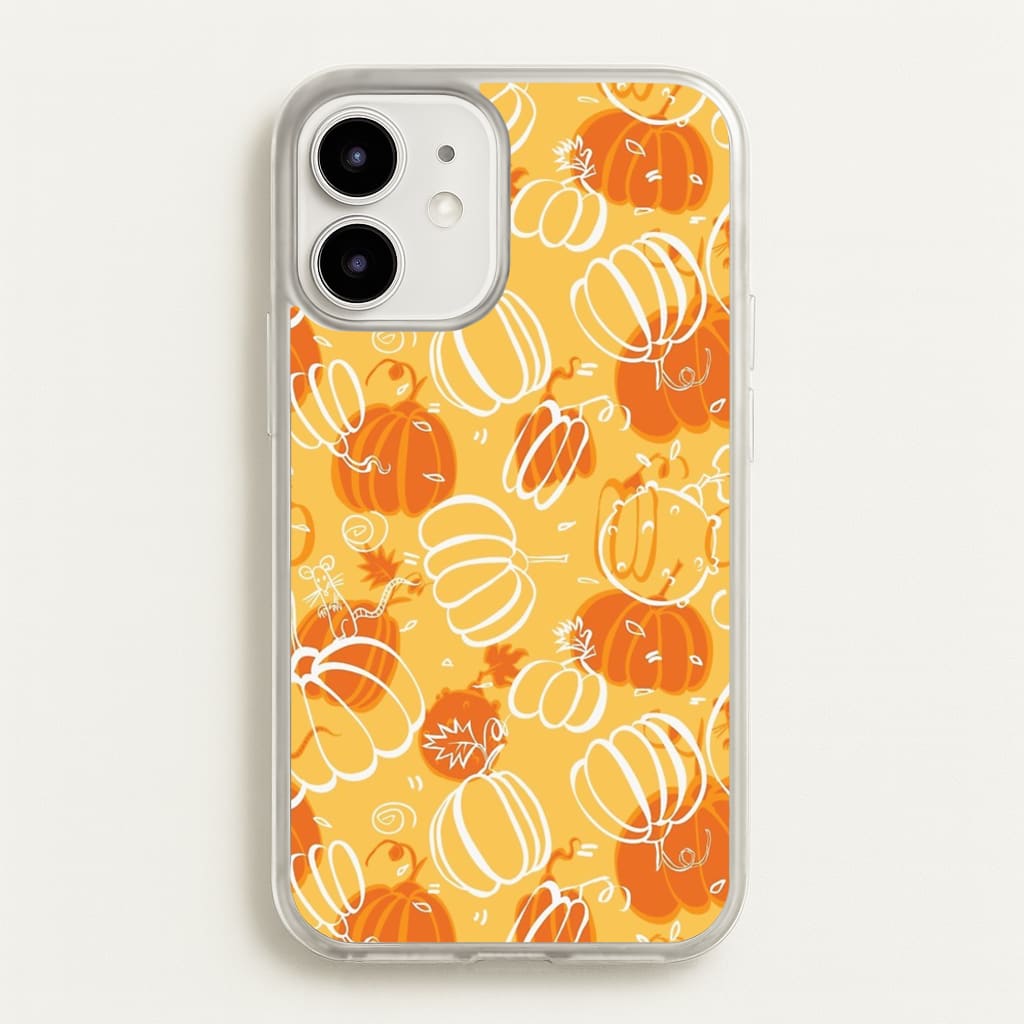 Drawn Pumpkin Pattern  -  Phone Case for iPhone 12 / 12 Pro
