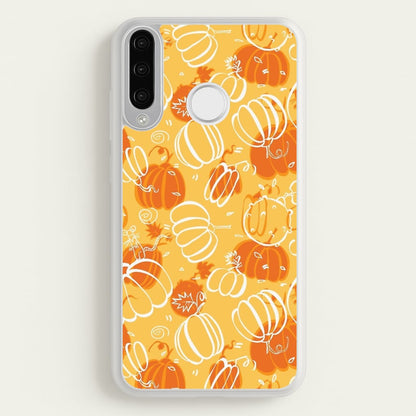 Drawn Pumpkin Pattern  -  Phone Case for Huawei P30 Lite