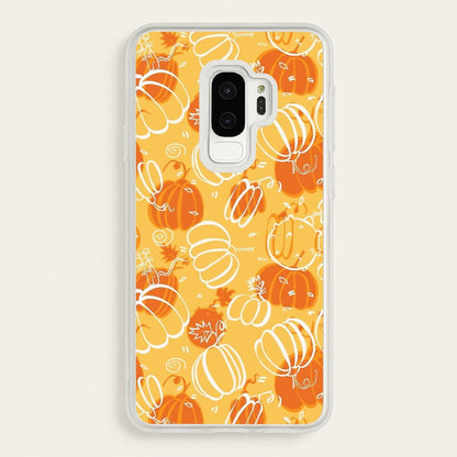 Drawn Pumpkin Pattern  -  Phone Case for Galaxy S9 Plus