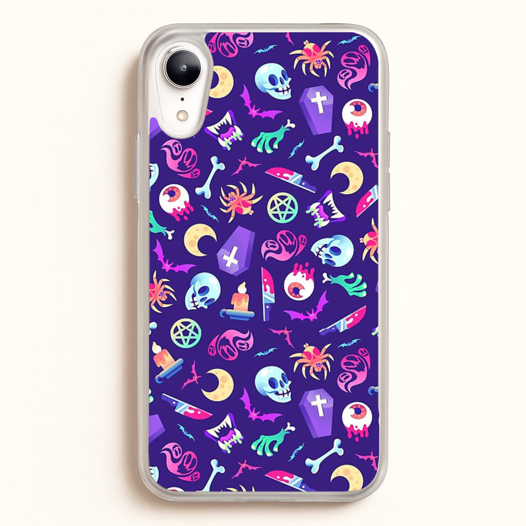 Horroriffic Halloween Pattern  -  Phone Case for iPhone XR