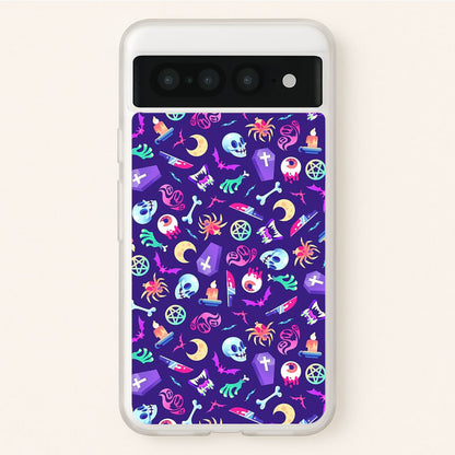 Horroriffic Halloween Pattern  -  Phone Case for Google Pixel 7 Pro