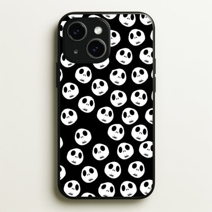 Jack Skellington Pattern - TNBC  - Christmas Phone Case for iPhone 15
