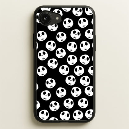 Jack Skellington Pattern - TNBC  - Christmas Phone Case for iPhone 16e