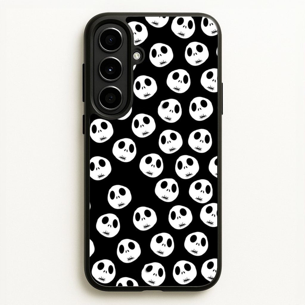 Jack Skellington Pattern - TNBC  - Christmas Phone Case for Galaxy A56