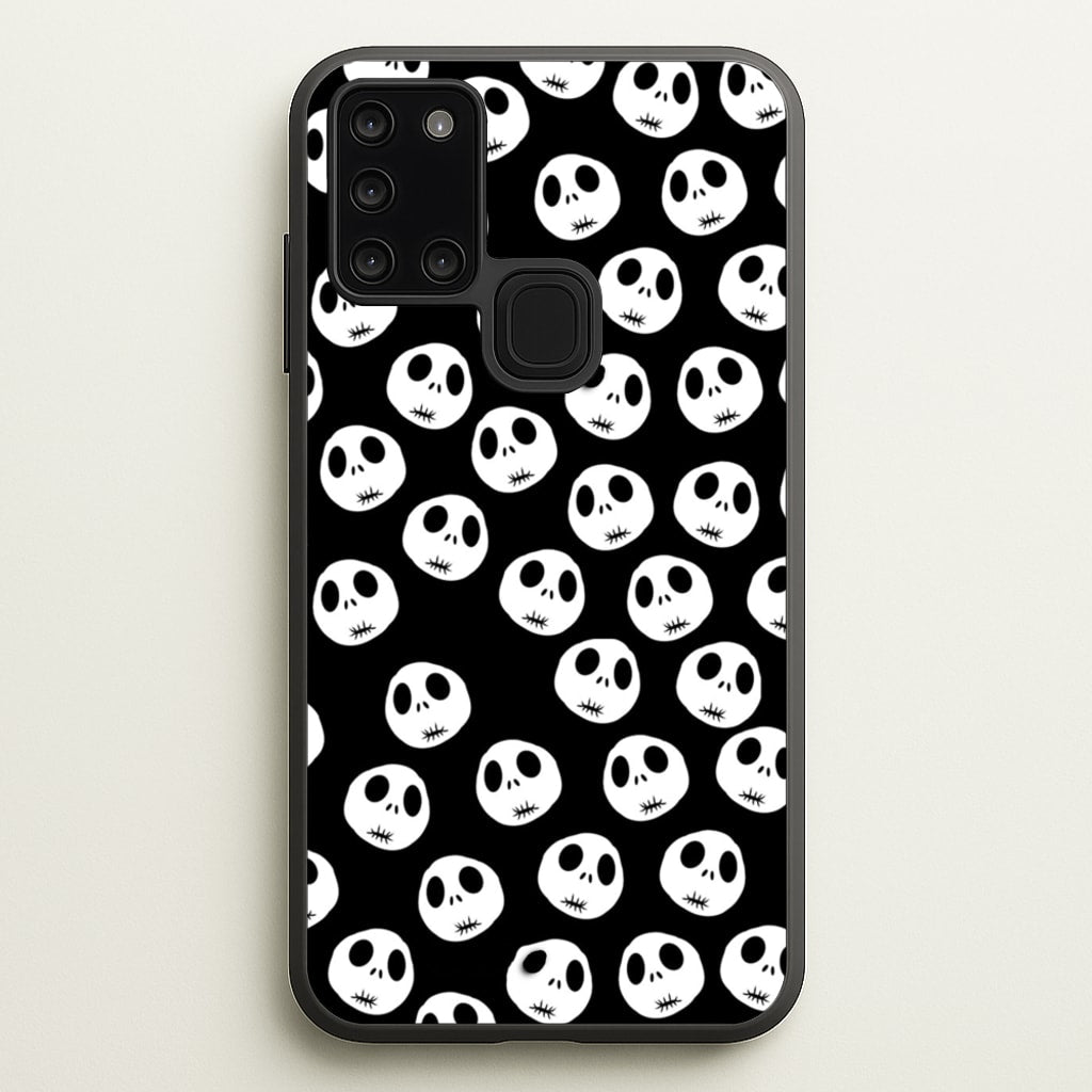 Jack Skellington Pattern - TNBC  - Christmas Phone Case for Galaxy A21s
