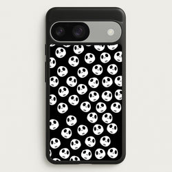 Jack Skellington Pattern - TNBC  - Christmas Phone Case for Google Pixel 9 / 9 Pro
