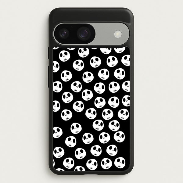 Jack Skellington Pattern - TNBC  - Christmas Phone Case for Google Pixel 9 / 9 Pro
