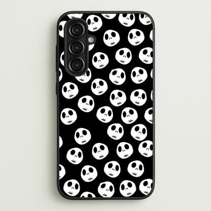 Jack Skellington Pattern - TNBC  - Christmas Phone Case for Galaxy A16