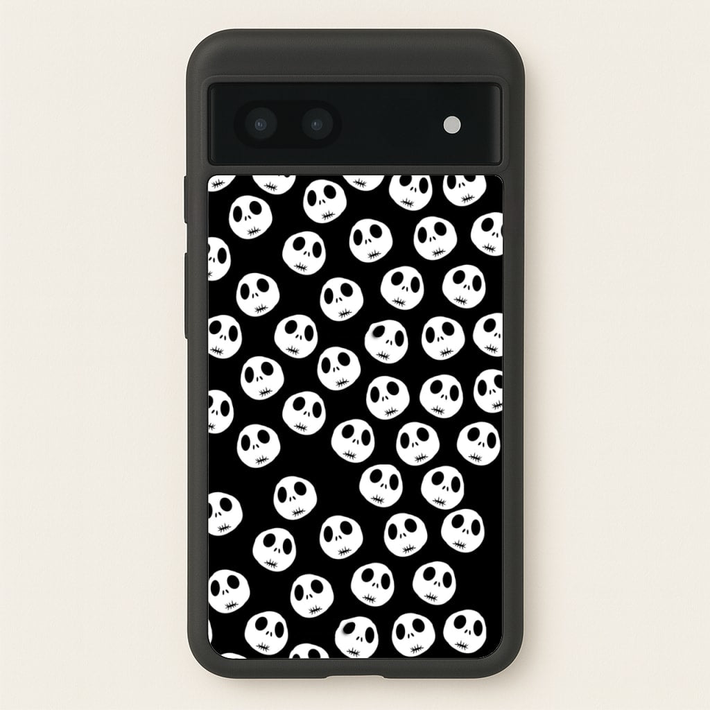 Jack Skellington Pattern - TNBC  - Christmas Phone Case for Google Pixel 6a