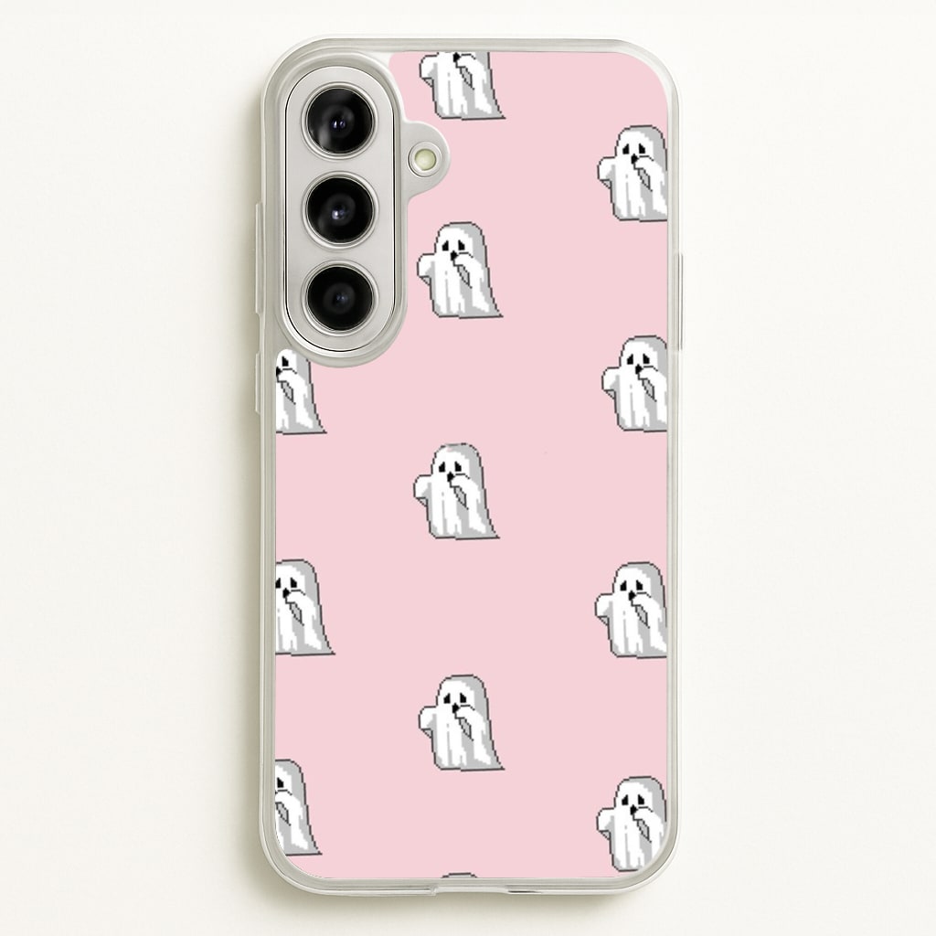 Pastel Pixel Ghost Halloween  -  Phone Case for Galaxy A56