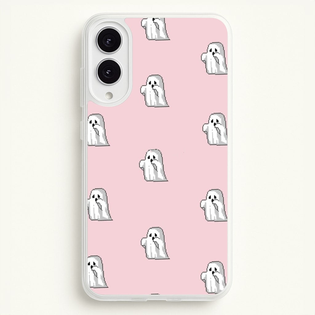 Pastel Pixel Ghost Halloween  -  Phone Case for Galaxy S25 Edge