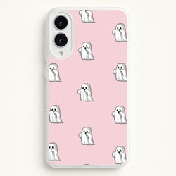 Pastel Pixel Ghost Halloween  -  Phone Case for Galaxy S25 Edge