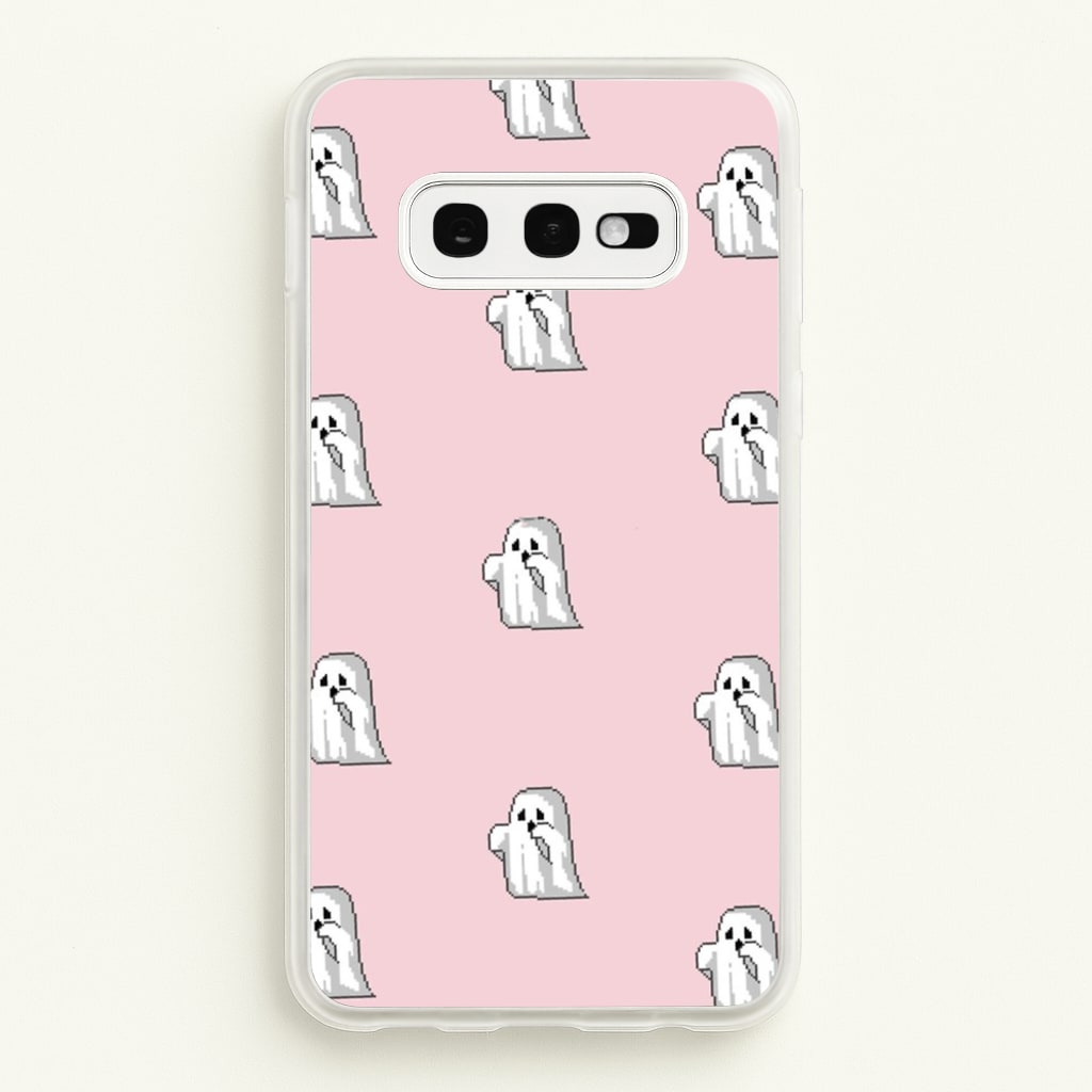 Pastel Pixel Ghost Halloween  -  Phone Case for Galaxy S10e
