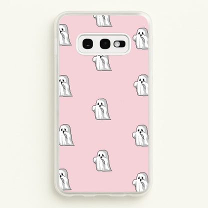 Pastel Pixel Ghost Halloween  -  Phone Case for Galaxy S10e