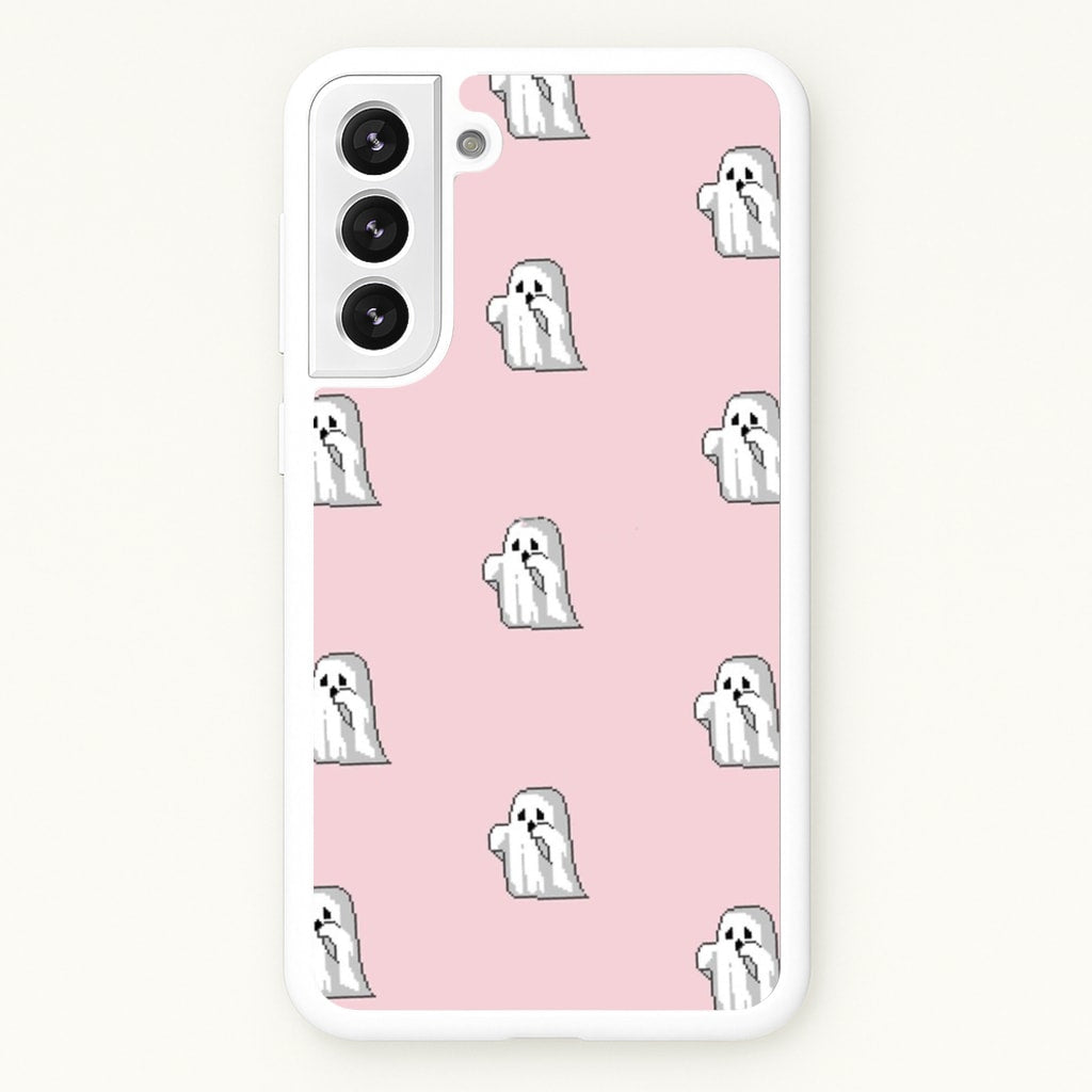 Pastel Pixel Ghost Halloween  -  Phone Case for Galaxy S22 Plus
