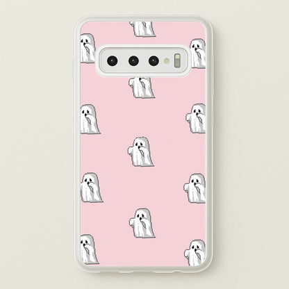 Pastel Pixel Ghost Halloween  -  Phone Case for Galaxy S10