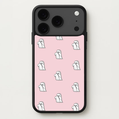 Pastel Pixel Ghost Halloween Phone Case for iPhone 17 Pro