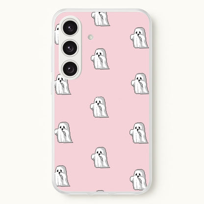 Pastel Pixel Ghost Halloween  -  Phone Case for Galaxy S25 Plus