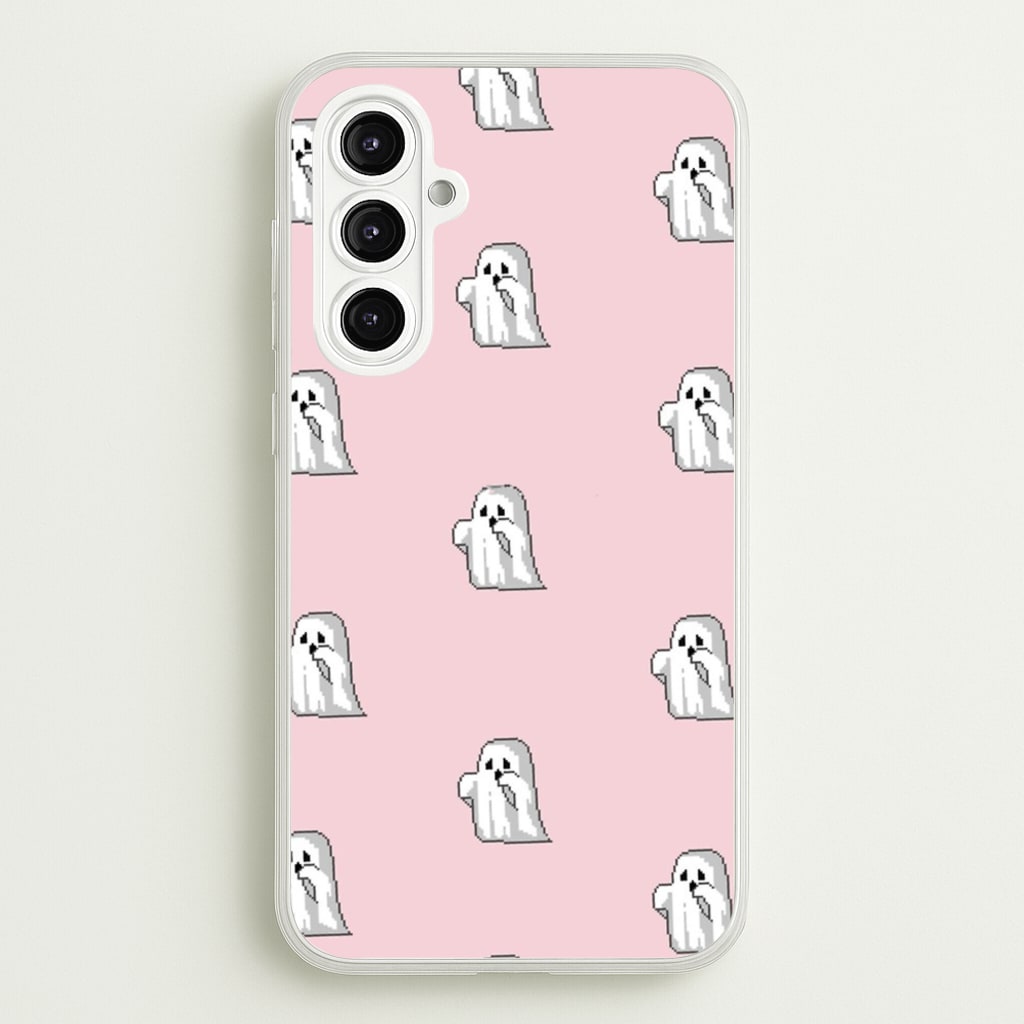 Pastel Pixel Ghost Halloween  -  Phone Case for Galaxy A16