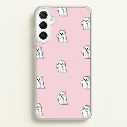 Pastel Pixel Ghost Halloween  -  Phone Case for Galaxy A36