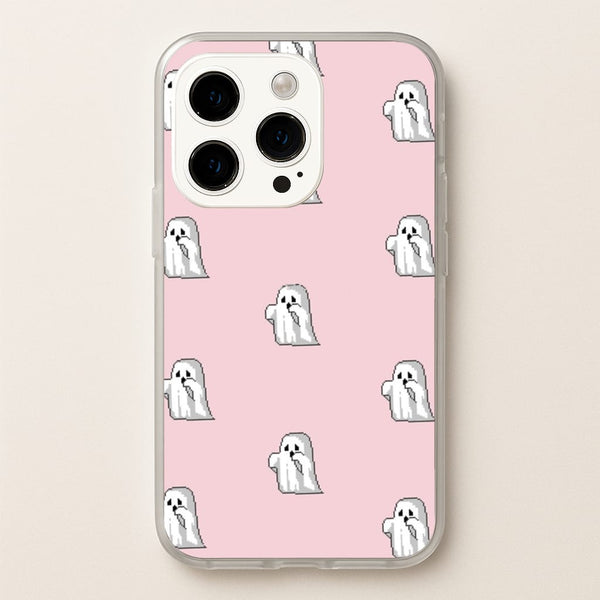 Pastel Pixel Ghost Halloween  -  Phone Case for iPhone 14 Pro