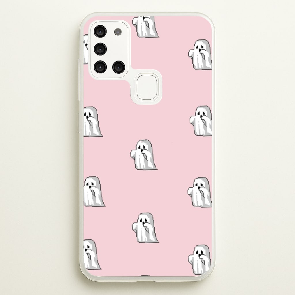 Pastel Pixel Ghost Halloween  -  Phone Case for Galaxy A21s