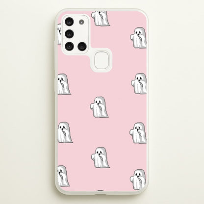Pastel Pixel Ghost Halloween  -  Phone Case for Galaxy A21s