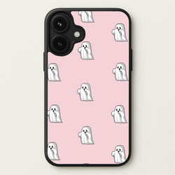 Pastel Pixel Ghost Halloween Phone Case for iPhone 17