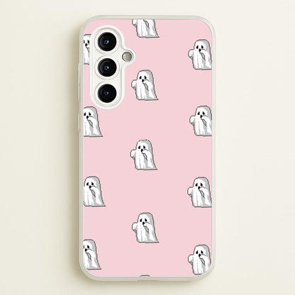 Pastel Pixel Ghost Halloween  -  Phone Case for Galaxy A54