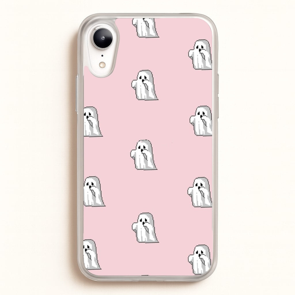Pastel Pixel Ghost Halloween  -  Phone Case for iPhone XR