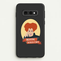 Resting Witch Face - Hocus Halloween  - Halloween Phone Case for Galaxy S10e