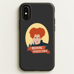 Resting Witch Face - Hocus Halloween  - Halloween Phone Case for iPhone X / XS