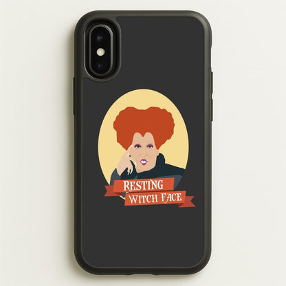 Resting Witch Face - Hocus Halloween  - Halloween Phone Case for iPhone X / XS