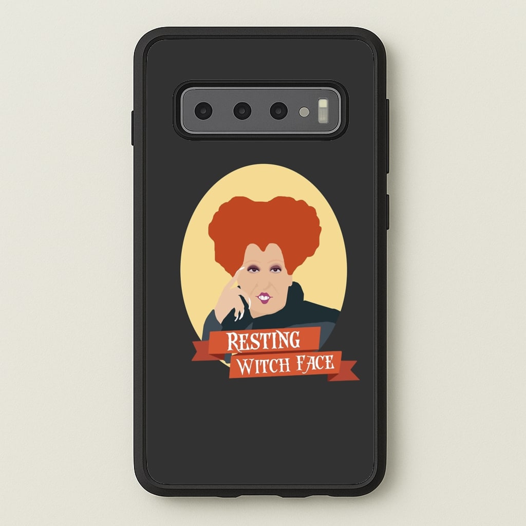 Resting Witch Face - Hocus Halloween  - Halloween Phone Case for Galaxy S10