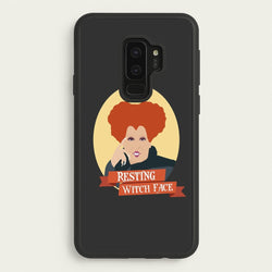 Resting Witch Face - Hocus Halloween  - Halloween Phone Case for Galaxy S9 Plus