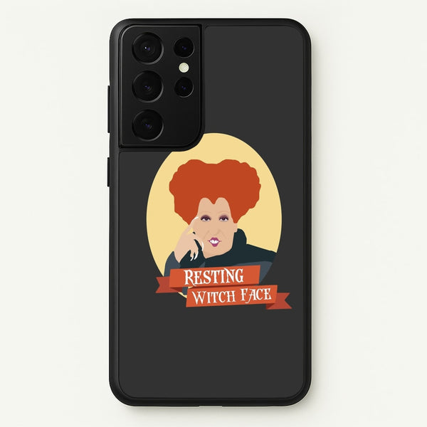 Resting Witch Face - Hocus Halloween  - Halloween Phone Case for Galaxy S21 Ultra