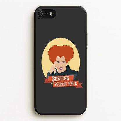 Resting Witch Face - Hocus Halloween  - Halloween Phone Case for iPhone 5 / 5s / SE 2016